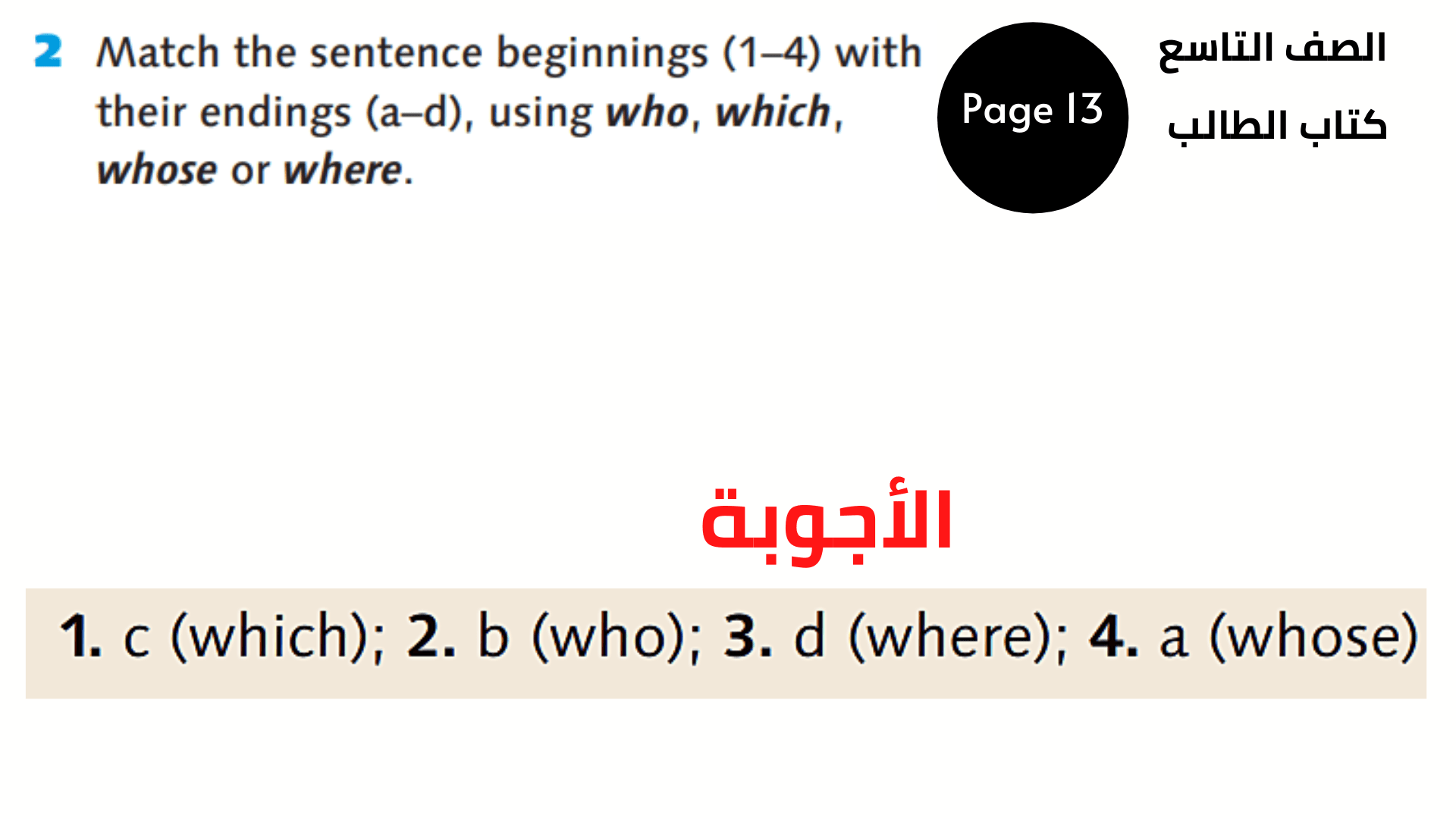 الصفحة 13 ، التمرين 2