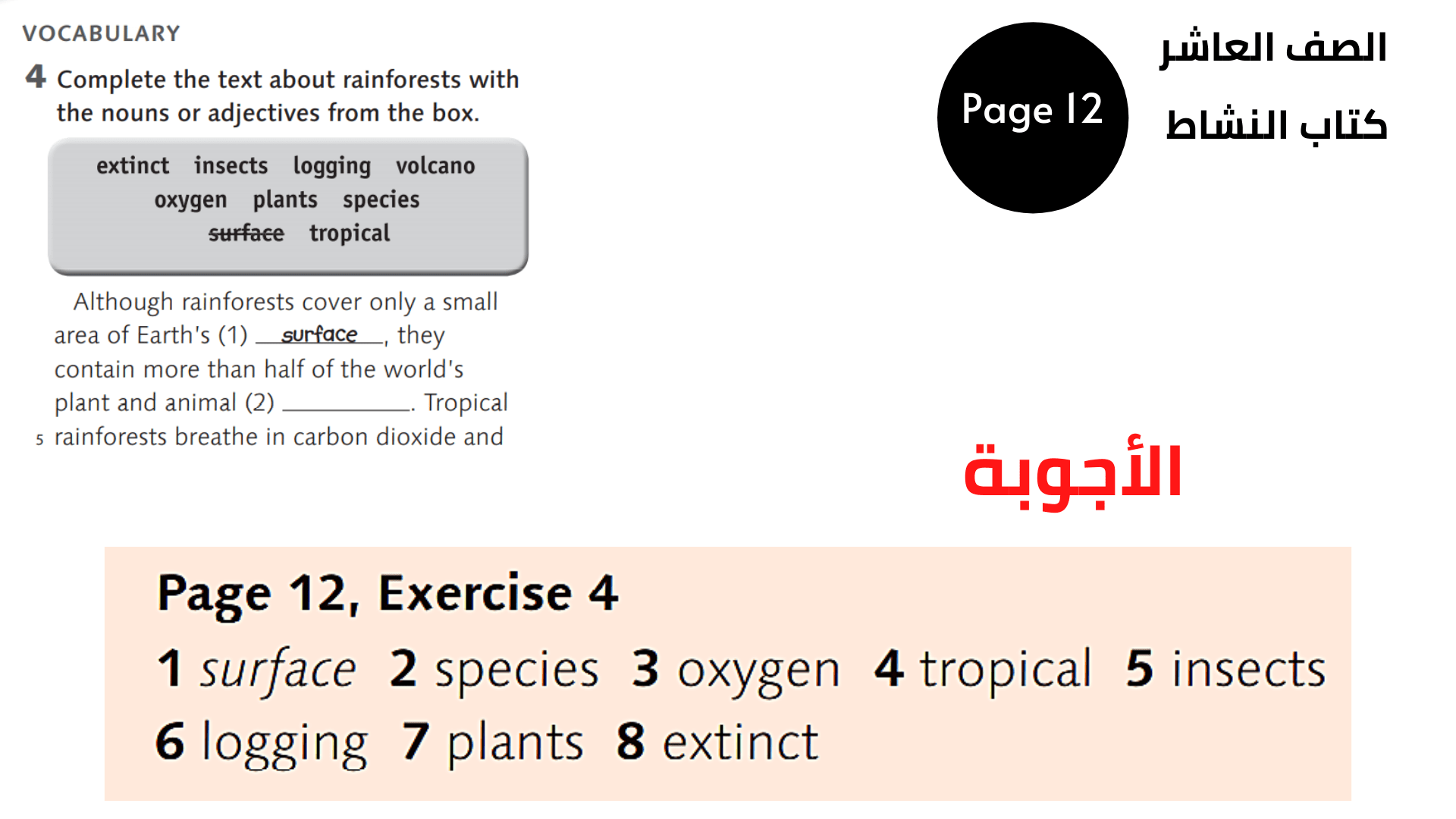 الصفحة 12 ، التمرين 4