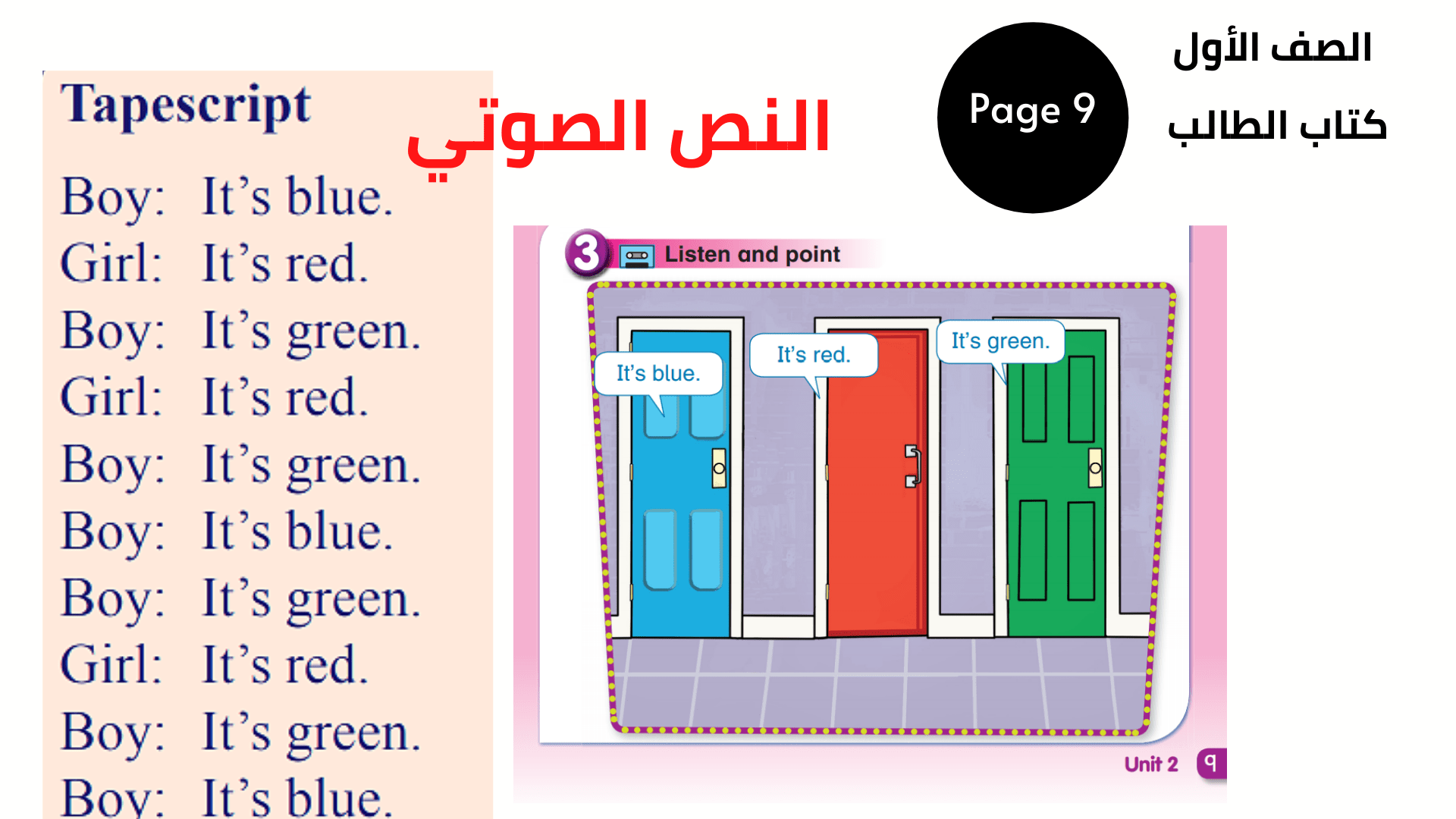 كتاب التلميذ ، صفحة 9 ، التمرين 3