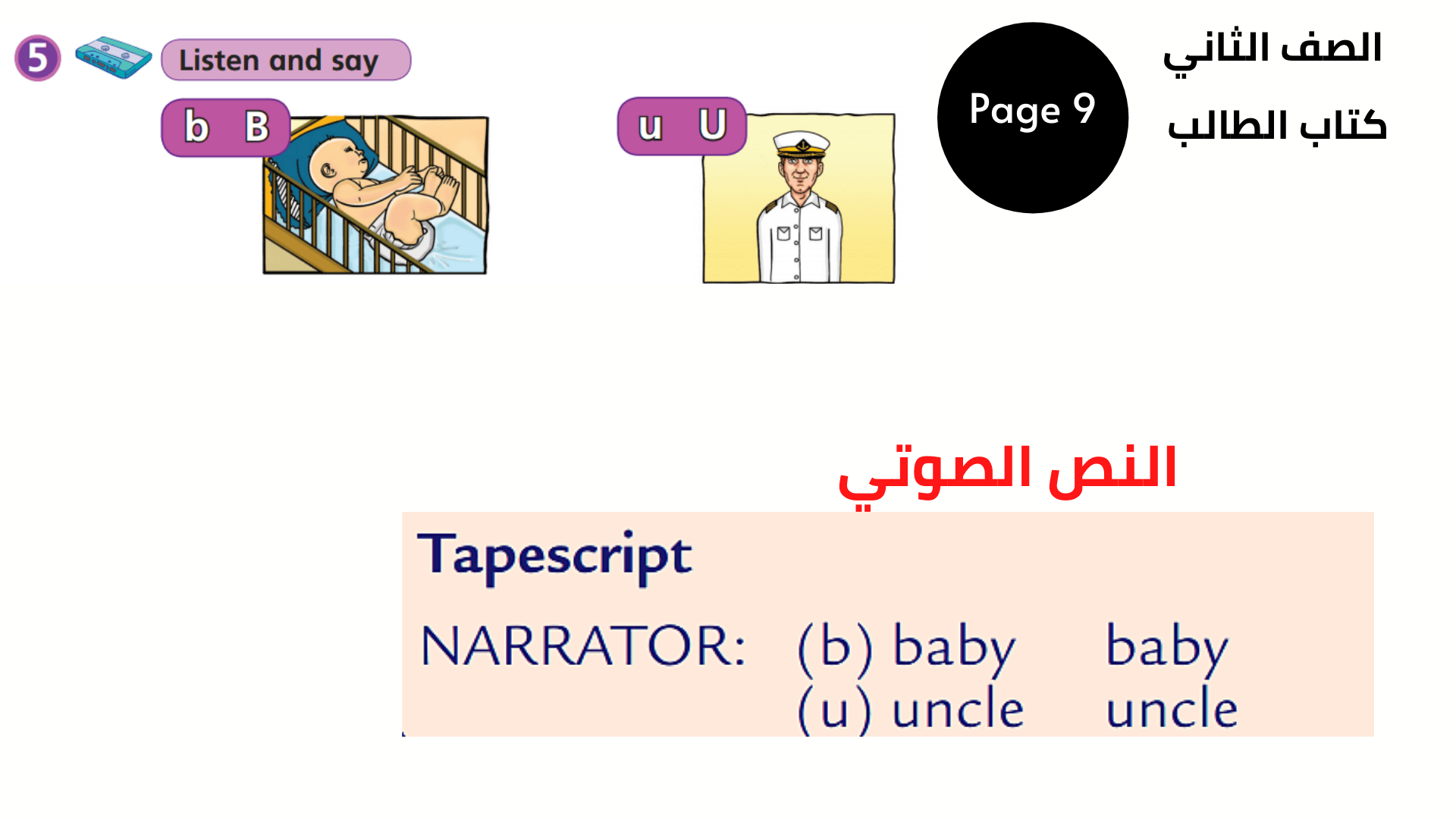 كتاب التلميذ ، صفحة 9 ، التمرين 5  الثاني المنهاج الأردني الوحدة الثانية