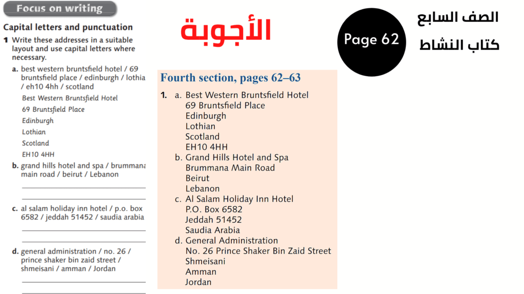 السابع المنهاج الأردني الوحدة