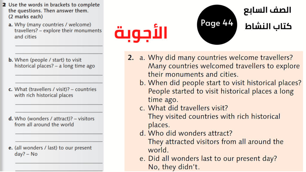 السابع المنهاج الأردني الوحدة الرابعة