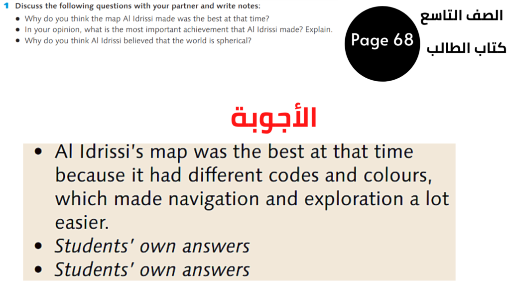 كتاب الطالب Student’s Book
 صفحة Page 68