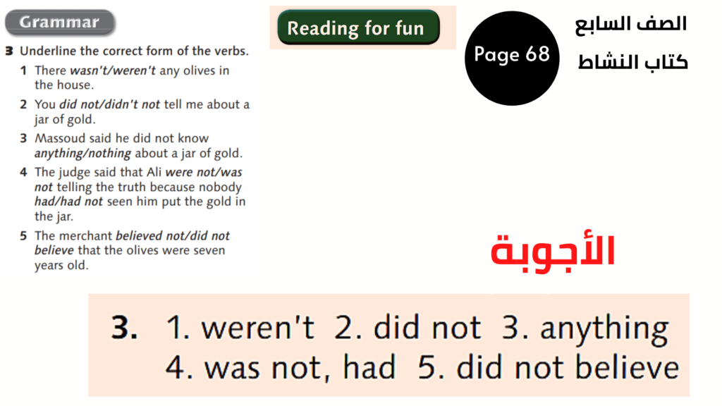 السابع Reading for fun