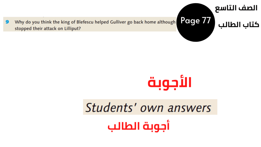 كتاب الطالب Student’s Book
 صفحة Page 77